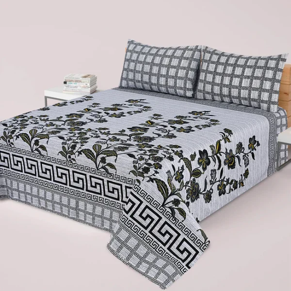 PRINTED PURE COTTON BEDSHEET ASH-4009