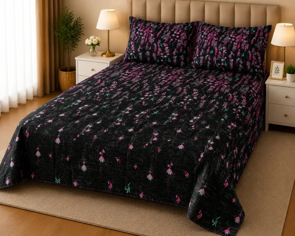 PRINTED PURE COTTON BEDSHEET ASH-4037
